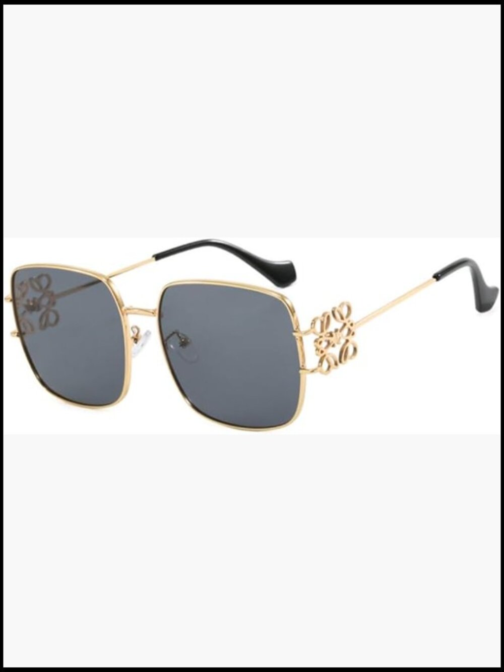 Designer Square & Oval Sunglasses with UV400 Protection, Oversized